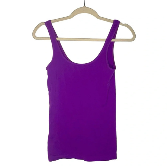 FREE PEOPLE Seamless Form Fitting Sleeveless Scoop Neck Cami Tank Purple Sz XS/S - Picture 7 of 9